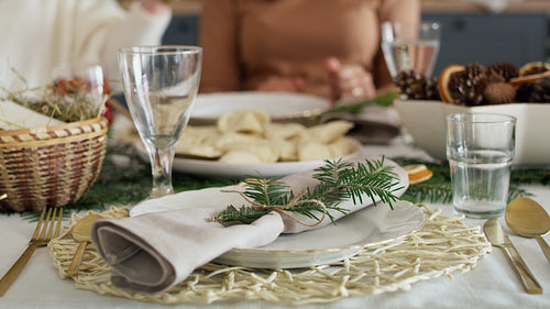 Tradition of Polish Christmas - empty plate for uninvited guest