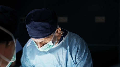 Group of surgeons during an operation