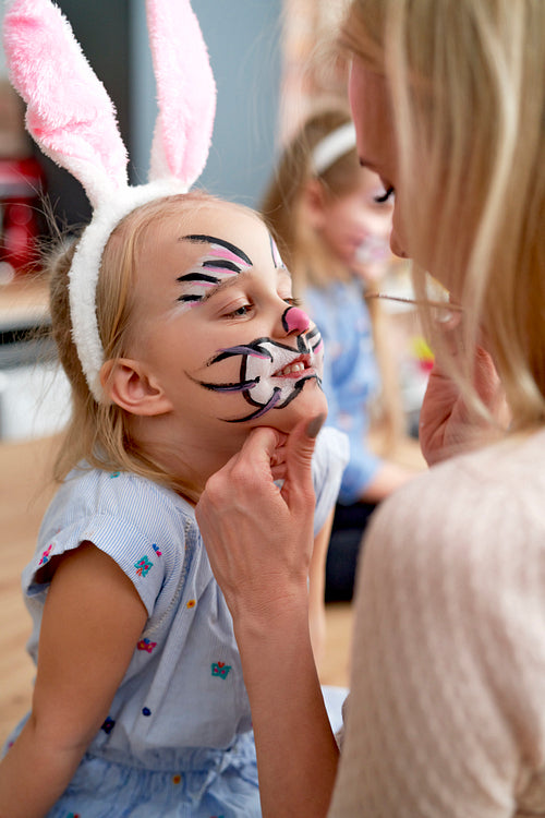 Face painting for little Easter bunny