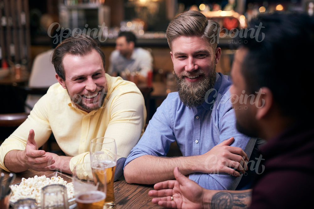 Men spending the weekend in the pub
