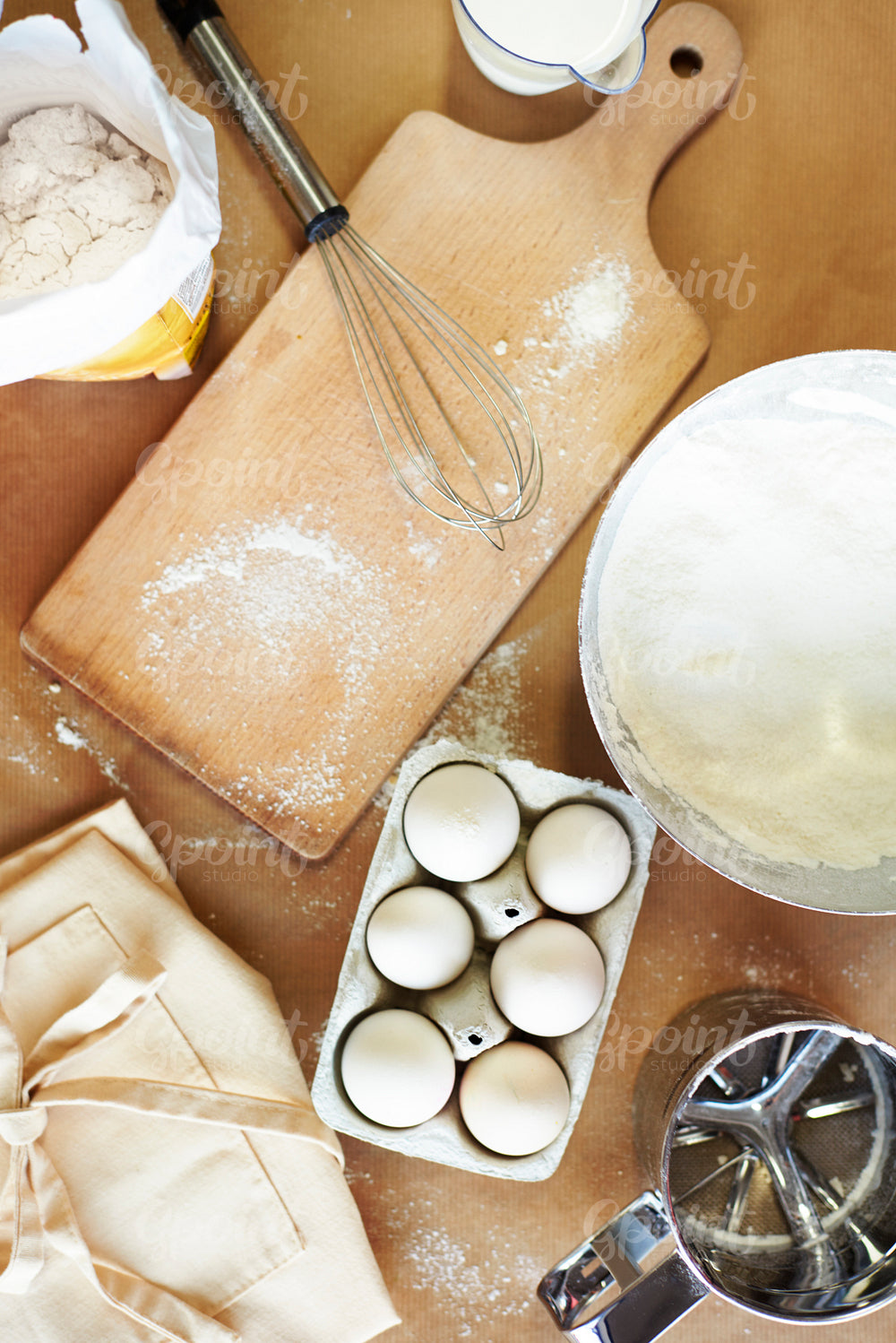 Domestic kitchen and baking ingredients