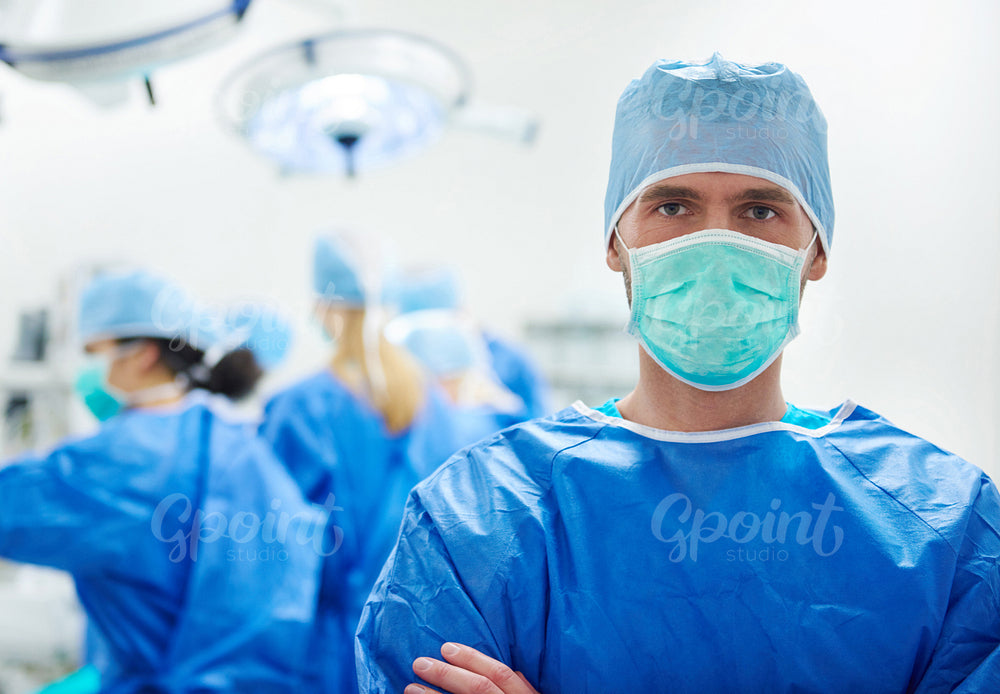 Portrait of surgeon in the operating room