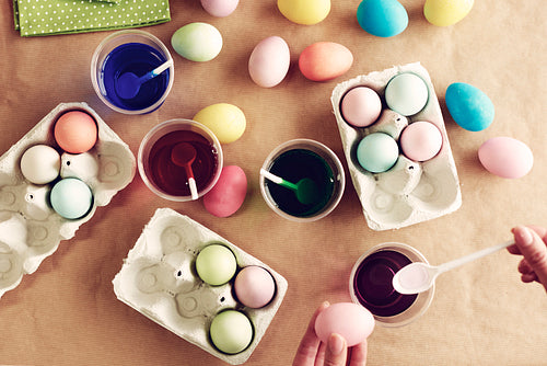 Dyeing eggs is one of the Easter traditions