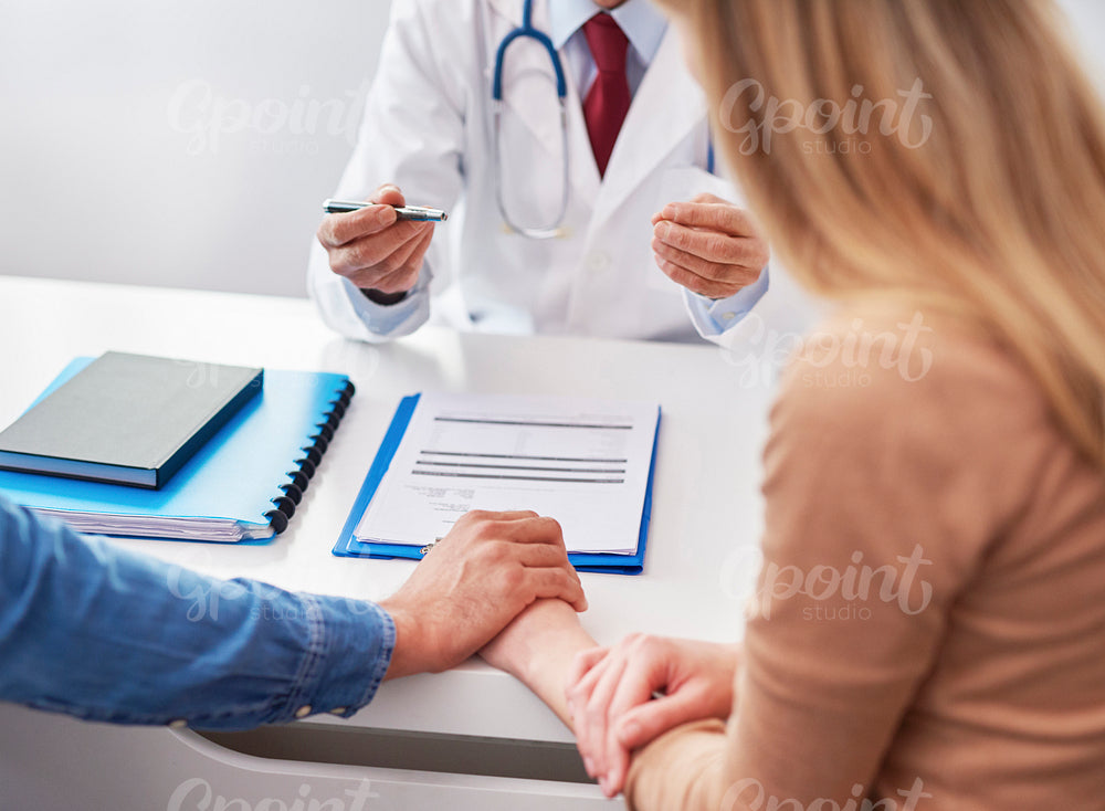 Couple in a doctor's office