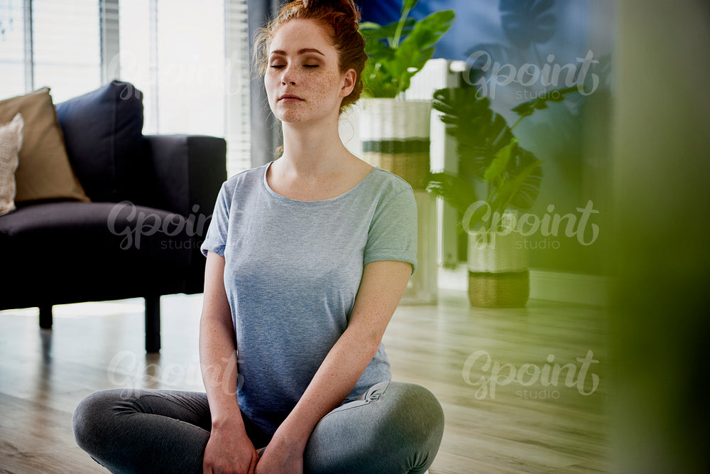 Meditation exercise done at home
