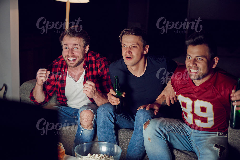 Guys in anticipation of next score