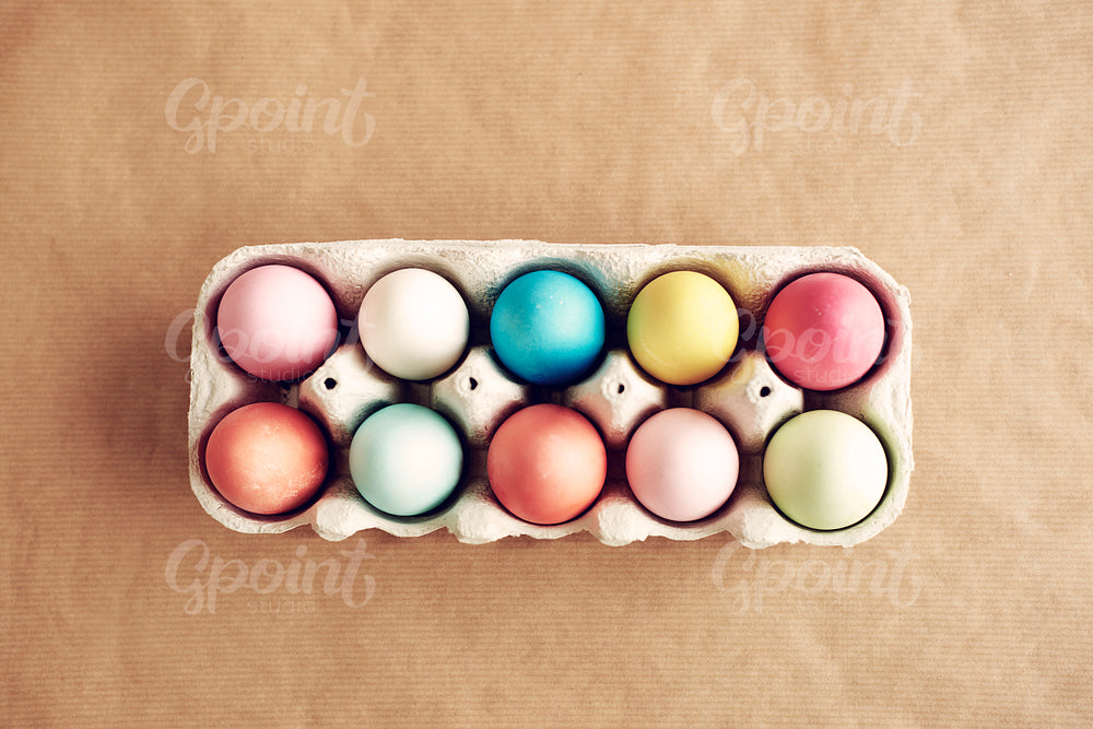 Picture of full painted egg box