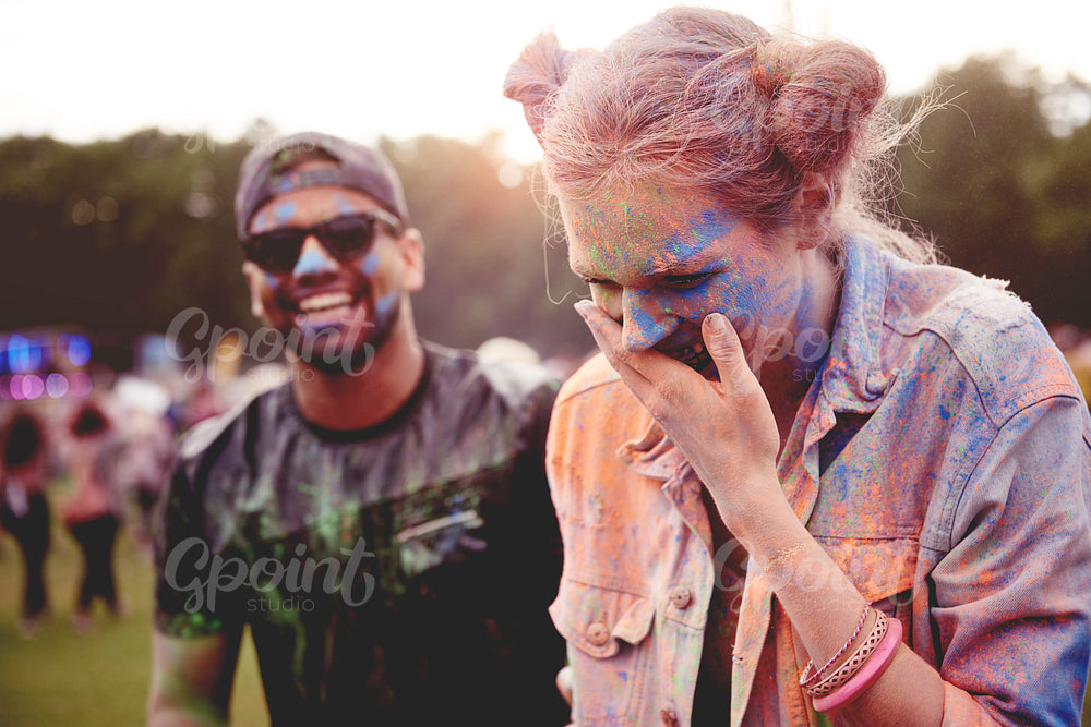 Funny moments at the holi festival