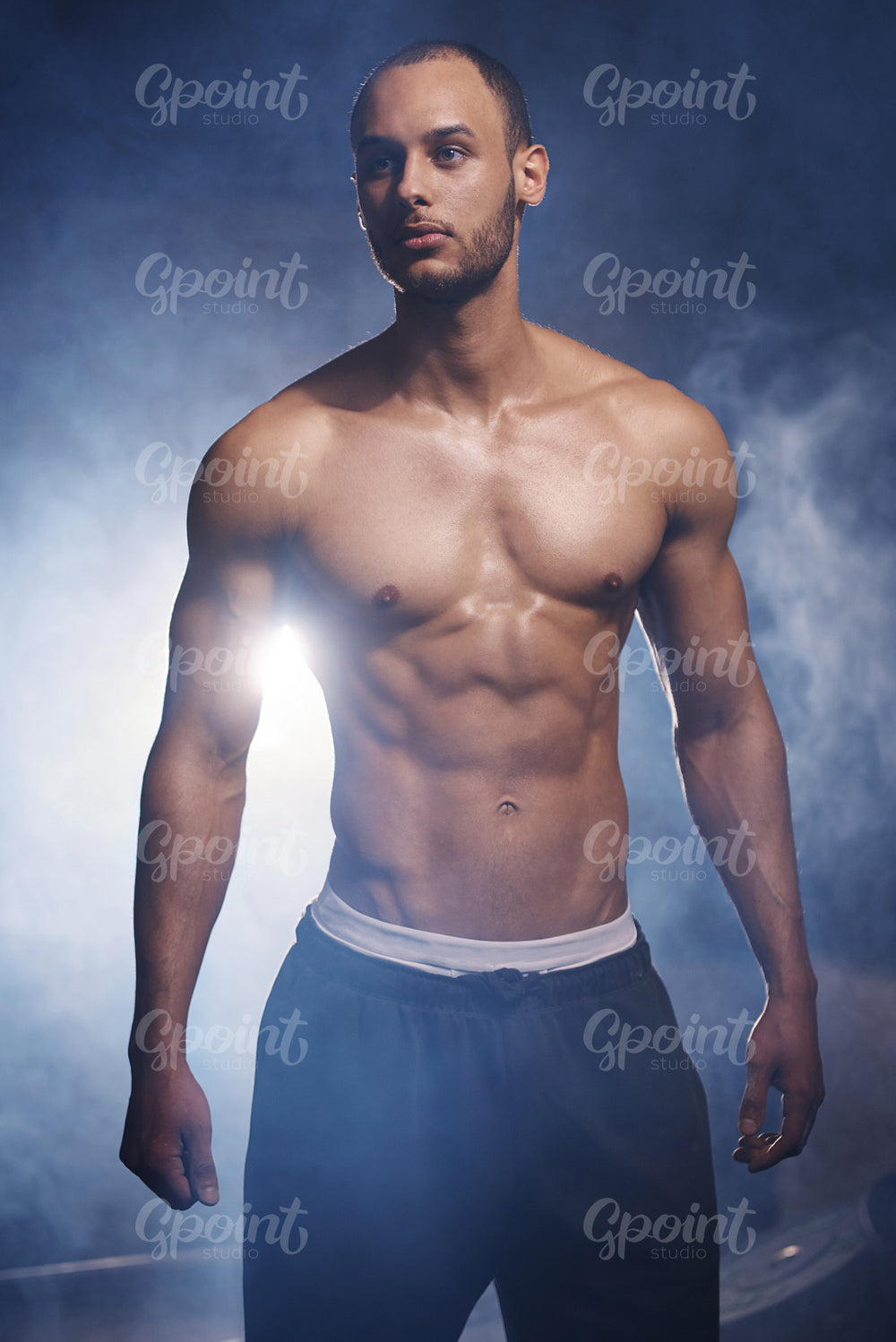 Shot of muscular mid adult man