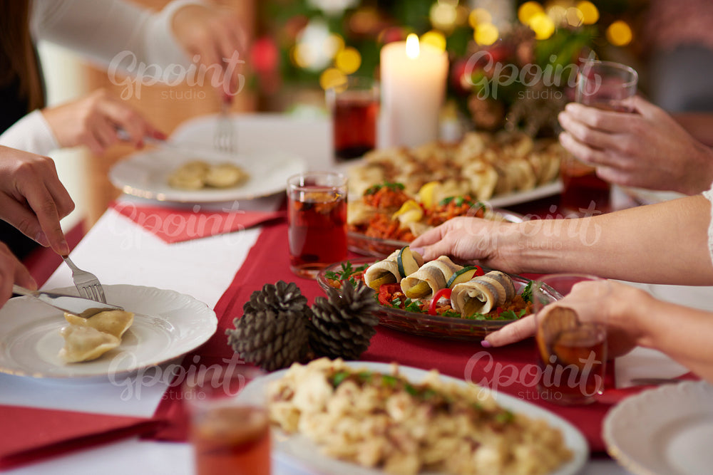 Family meeting over Christmas table