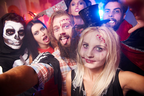 Selfie taken at the halloween party