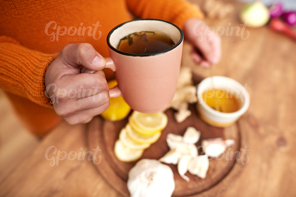 Warming tea with spices and herbs