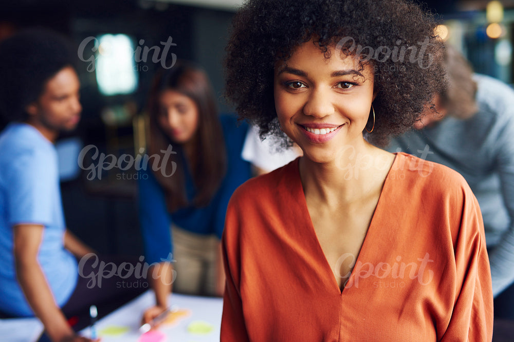 Portrait of African businesswoman manage the meeting