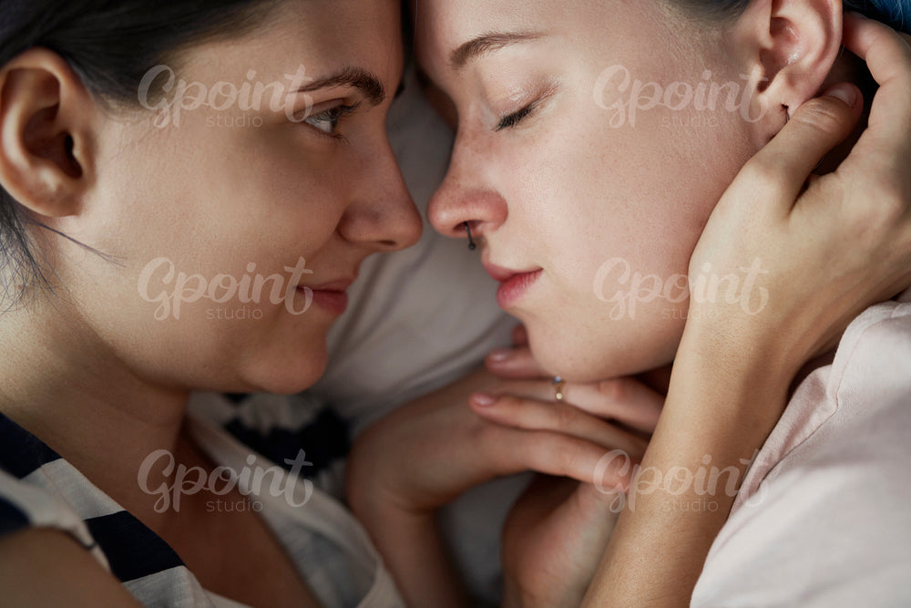 Close up of couple in a loving embrace