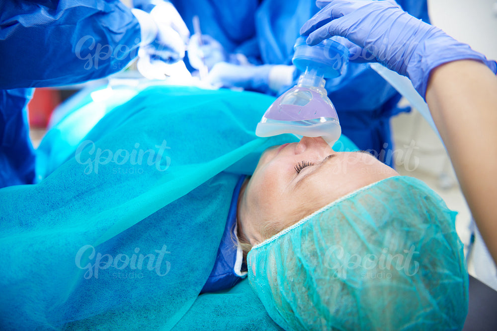 Close up of operated woman